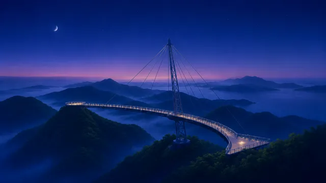 Bridge wallpaper: Langkawi Sky Bridge   dark